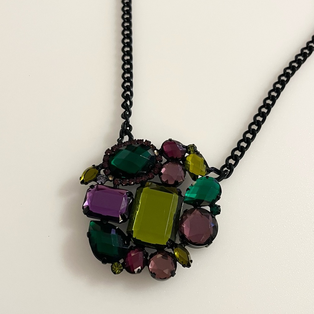 Bohm Multicolored Geometric Faceted Gemstone Gree… - image 1